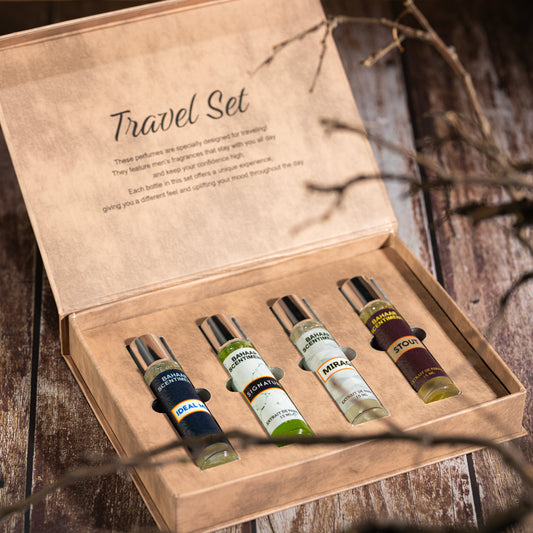 Travel set for him